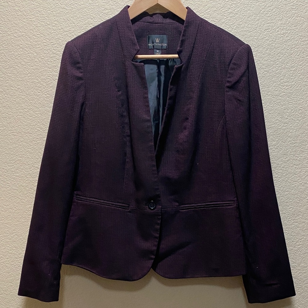 Worthington Deep Purple Women's Blazer